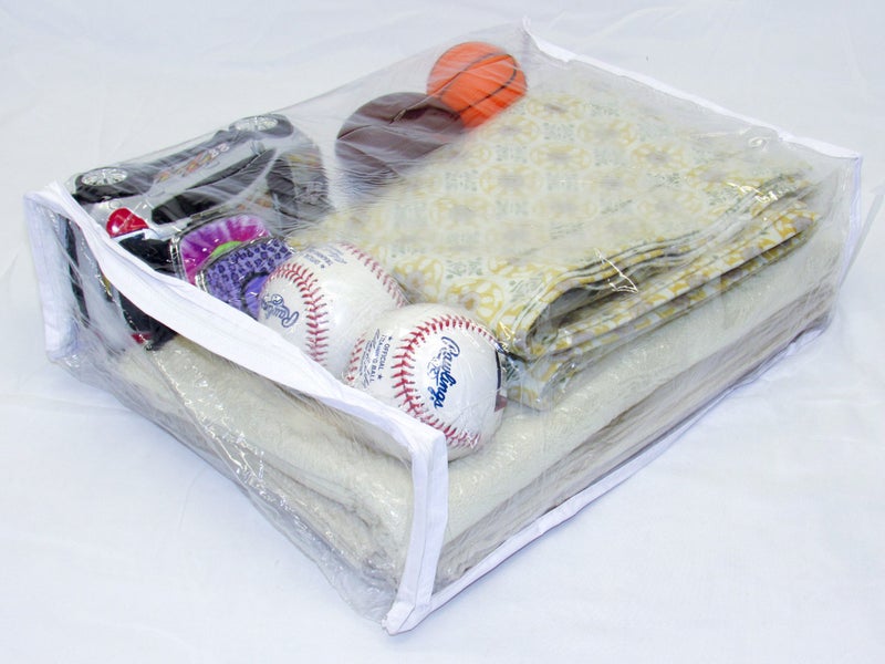 Fba Set of 10 Clear Vinyl Zippered Sweater Clothing Storage Bags 11 x 15 x 4 - Image 4